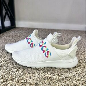 ADIDAS Youth 'Lite Racer Adapt 4.0' Running Sneakers White Slip-On Size 6